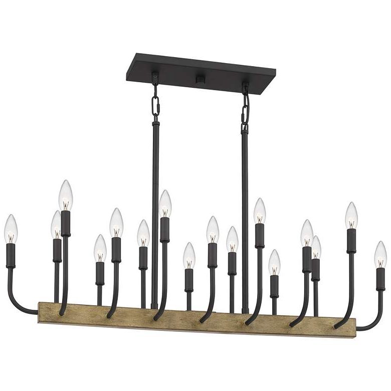 Quoizel Coda 39" Wide Matte Black 16 Light Island Pertaining To Well Known 16 Light Island Chandeliers (View 3 of 15)