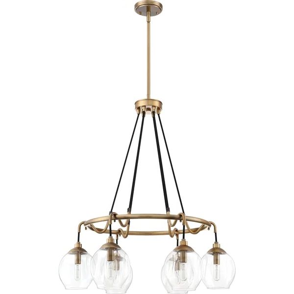 Quoizel Nostalgia 6 Light Chandelier (grey/black – Nickel Throughout Most Up To Date Stone Grey With Brushed Nickel Six Light Chandeliers (View 2 of 15)