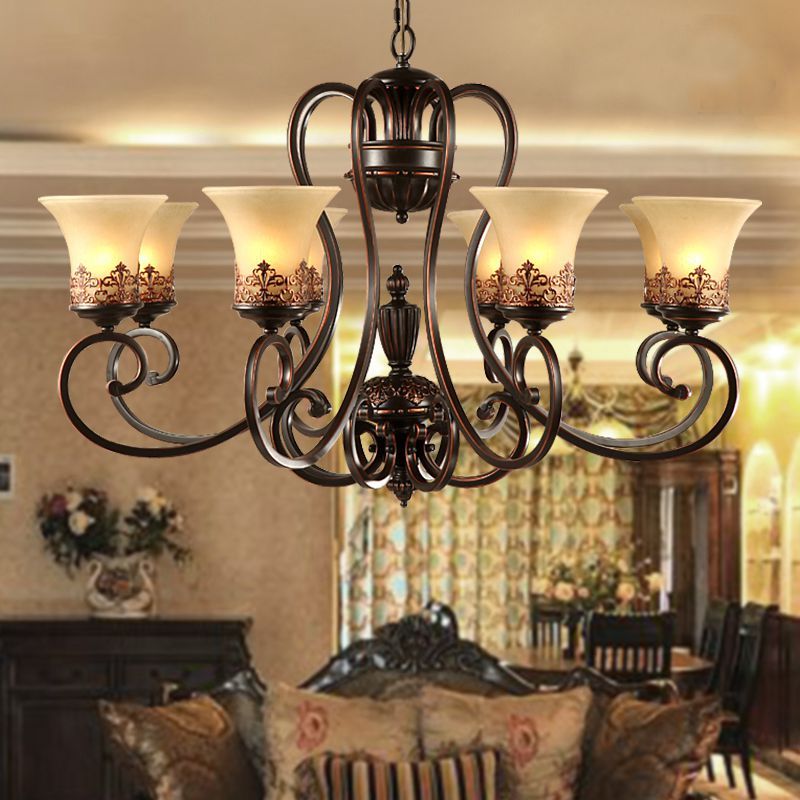 Recent Rustic Black 28 Inch Four Light Chandeliers Intended For Aliexpress : Buy Antique Black Wrought Iron Chandelier (View 14 of 15)