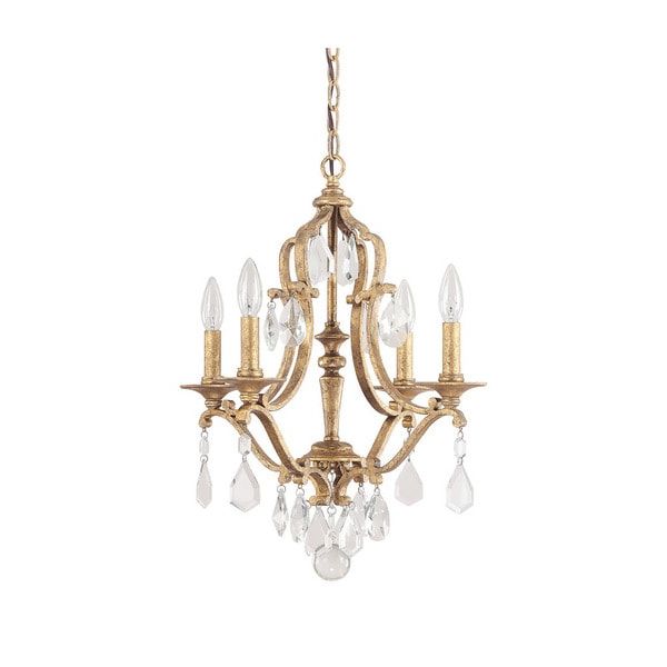 Shop Capital Lighting Blakely Collection 4 Light Antique Throughout Fashionable Antique Gild One Light Chandeliers (View 3 of 15)