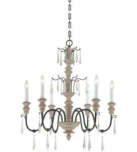 Trendy French Washed Oak And Distressed White Wood Six Light Chandeliers Within Savoy House Lighting New York, Madeliane 6 Light  (View 2 of 15)