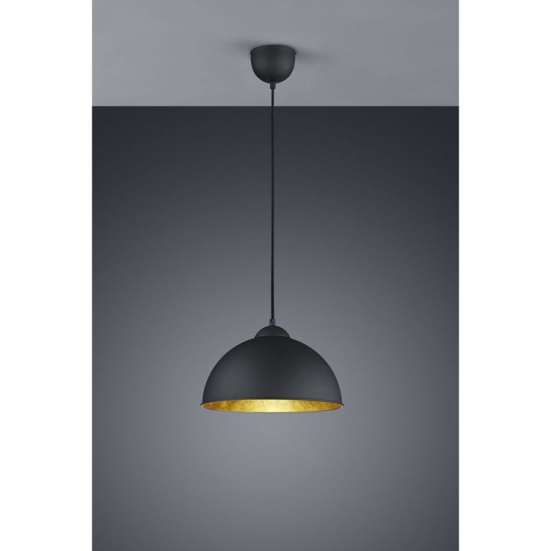 Trio Black Led Adjustable Chandeliers Intended For Preferred Leyton Lighting Trio Jimmy Black Es E27 Pendant Light (View 13 of 15)