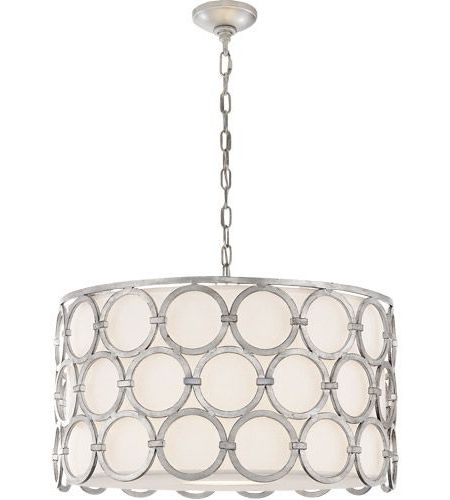 Visual Comfort Sk5536Bsl L Suzanne Kasler Alexandra 4 Throughout Favorite Burnished Silver 25 Inch Four Light Chandeliers (View 4 of 15)