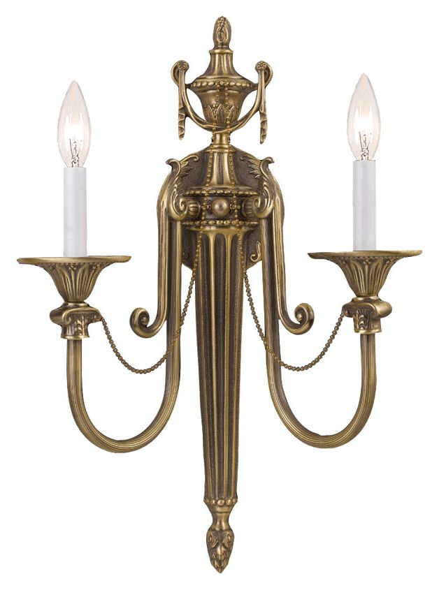 2019 Crystorama 7002 Rb Arlington 2 Candle Roman Bronze Finish Pertaining To Roman Bronze And Crystal Chandeliers (View 13 of 15)