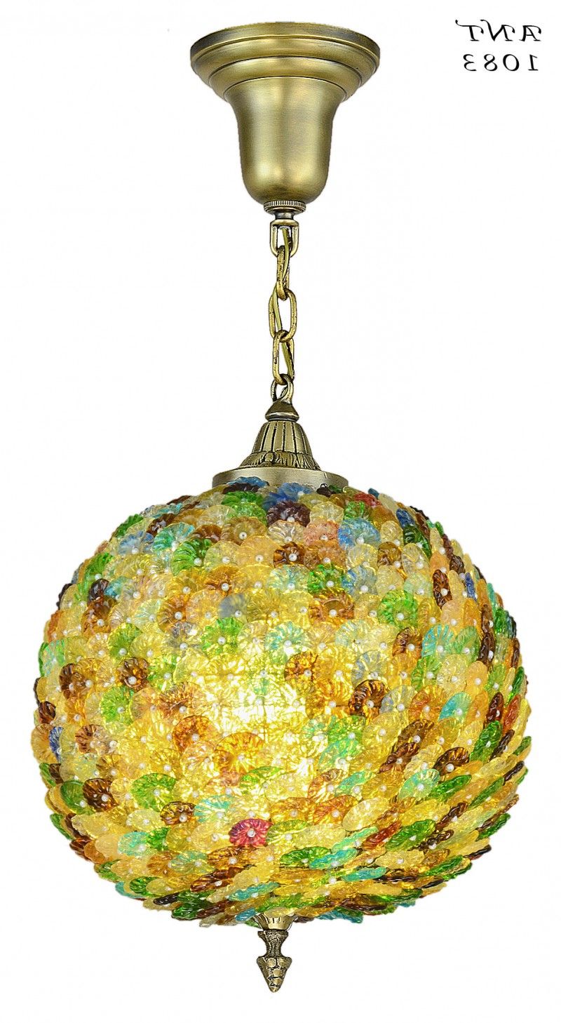 Art Glass Chandeliers Pertaining To Well Known Vintage Hardware & Lighting – Lovely Bohemian Art Glass (View 7 of 15)