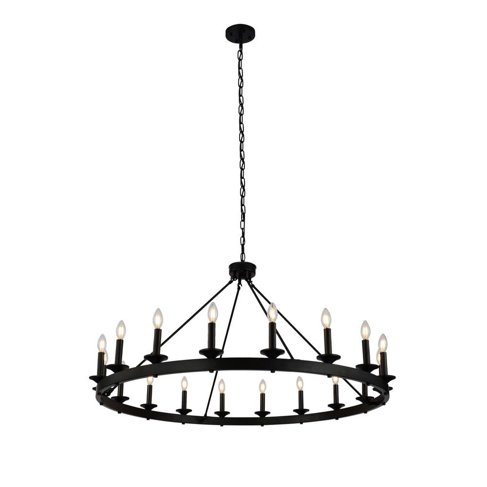 Best And Newest Black Wagon Wheel Ring Chandeliers With Unbranded 18 Light Black Candle Style Wagon Wheel (View 10 of 15)