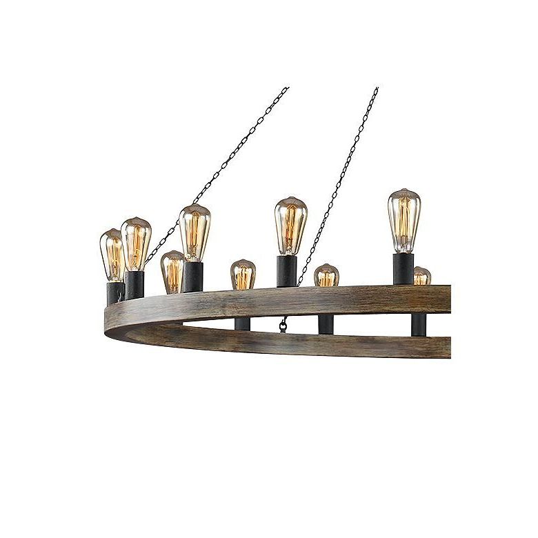 Best And Newest Pin On Dining Room Lighting Intended For Weathered Oak Wagon Wheel Chandeliers (View 8 of 15)