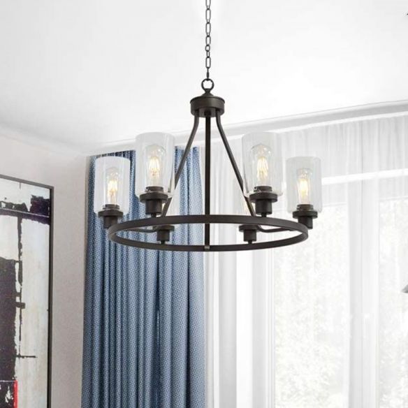 Black Wagon Wheel Ring Chandeliers With Favorite 6 Light Wagon Wheel Chandelier Pendant Rustic Black Iron (View 15 of 15)
