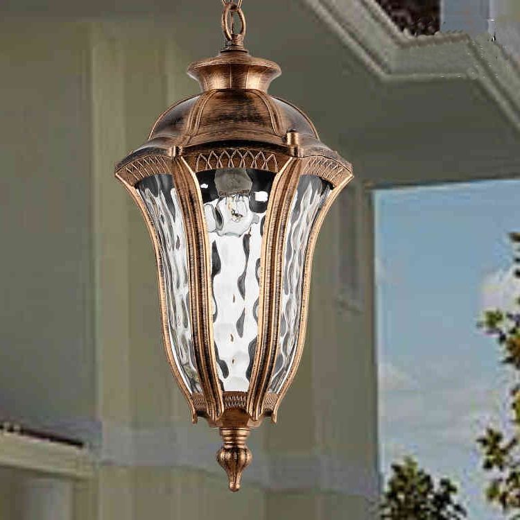 Bronze With Clear Glass Pendant Lights In Well Known American Vintage Bronze Aluminum E27 Led Bulb Waterproof (View 4 of 15)