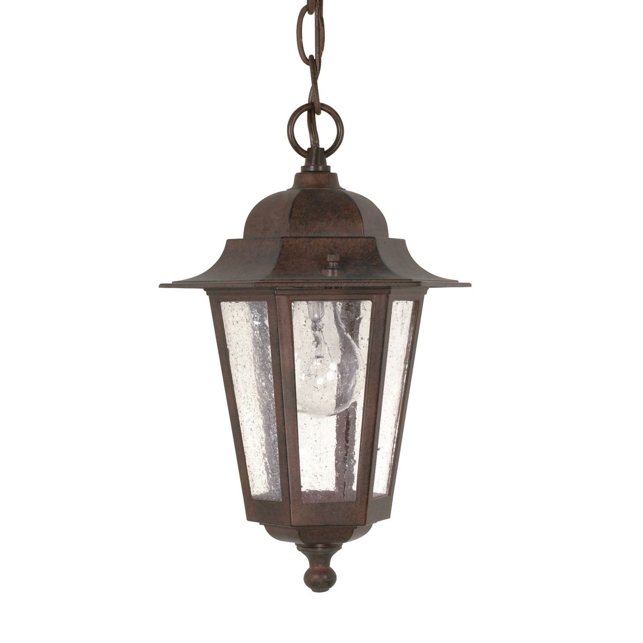 Bronze With Clear Glass Pendant Lights Intended For Well Known Nuvo Lighting Cornerstone 1 Light Outdoor Hanging Lantern (View 9 of 15)