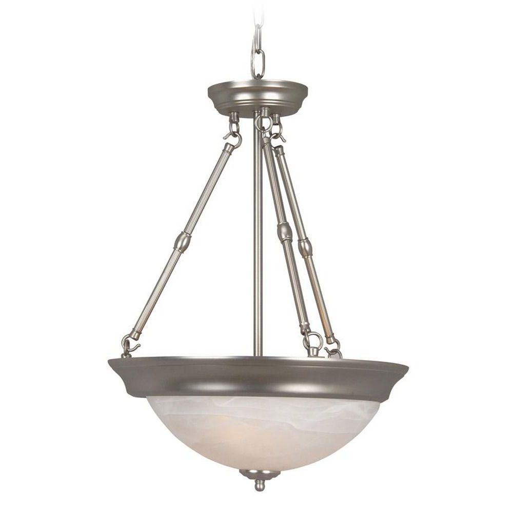 Craftmade Brushed Satin Nickel Pendant Light With Bowl Regarding Most Recently Released Brushed Nickel Pendant Lights (View 14 of 15)