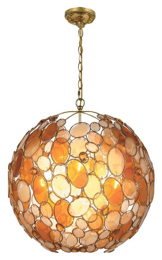 Crystorama 529 Ga Palla Large 21 Inch Diameter Antique With Regard To 2019 Antique Gold Pendant Lights (View 8 of 15)