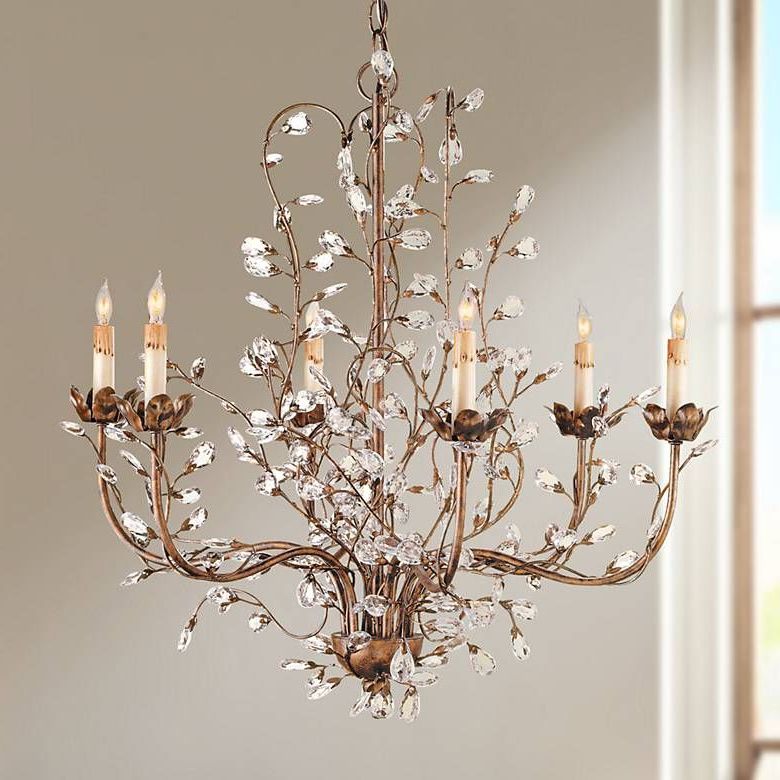Cupertino Chandeliers Throughout Well Known Currey And Company 27" Wide Crystal Chandelier – #2h (View 12 of 15)