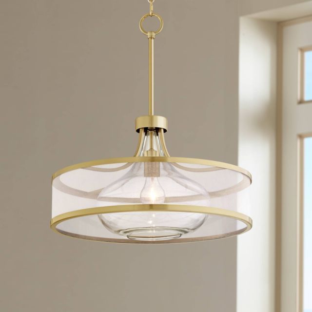 Current Possini Euro Layne 19" Wide Warm Antique Brass Pendant Pertaining To Warm Antique Brass Pendant Lights (View 3 of 15)
