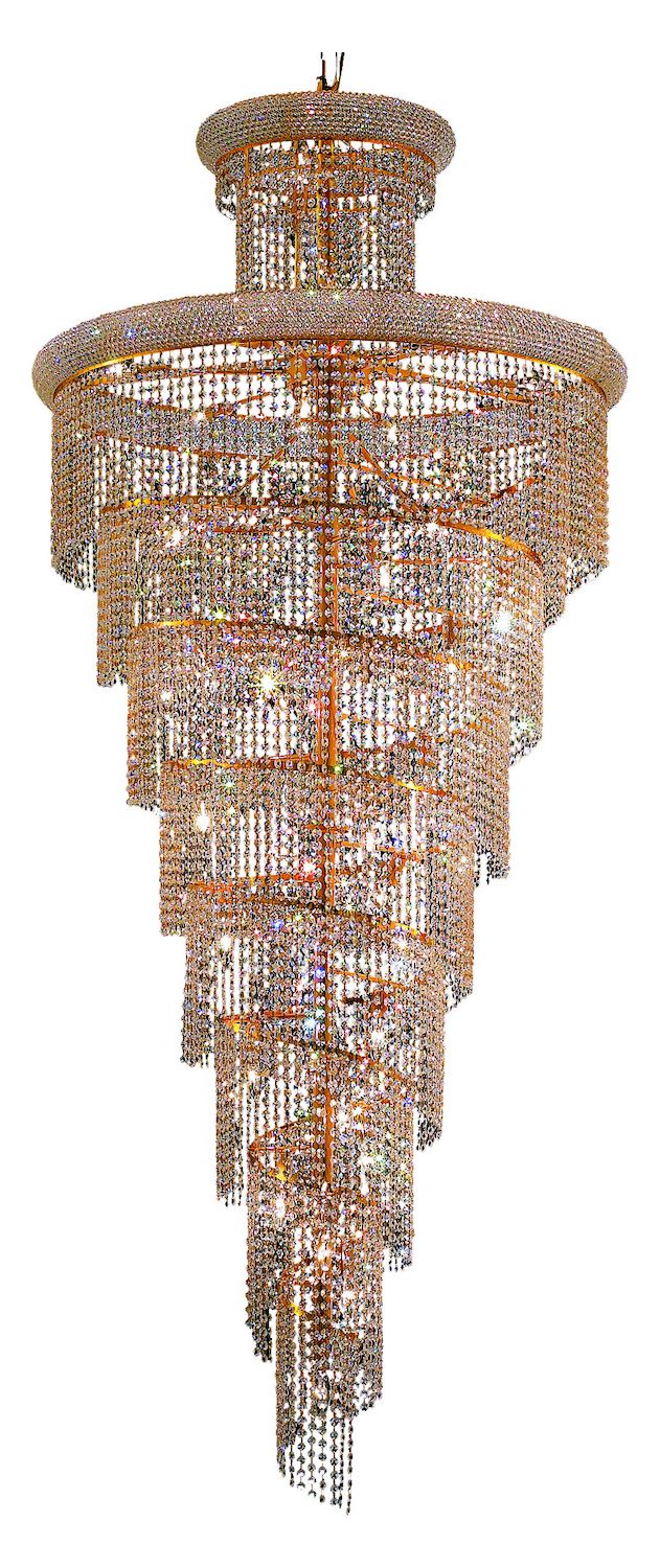 Elegant Lighting Royal Cut Clear Crystal Spiral 32 Light With Regard To 2019 Royal Cut Crystal Chandeliers (View 11 of 15)