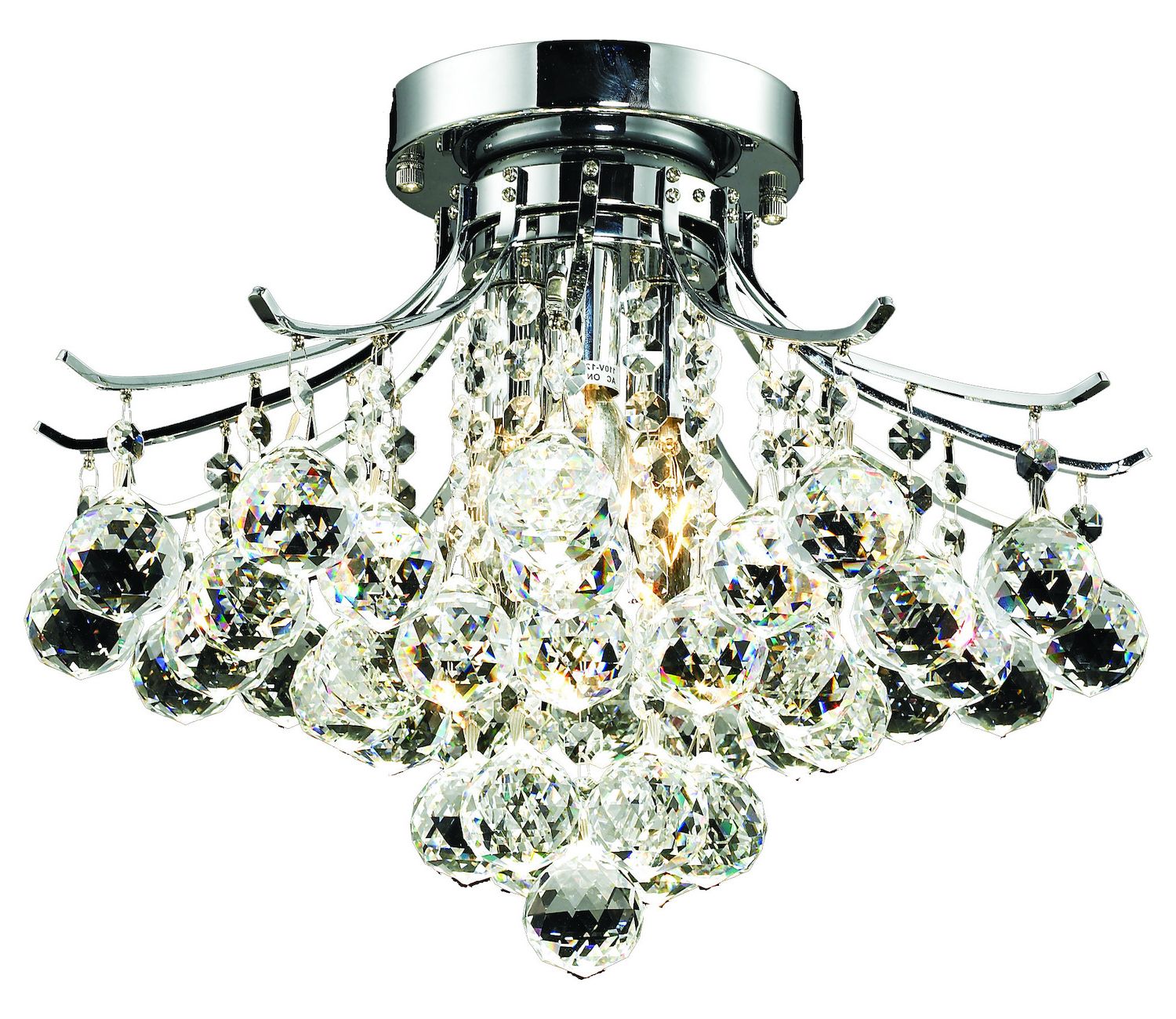Elegant Lighting Royal Cut Clear Crystal Toureg 3 Light With Regard To Well Known Royal Cut Crystal Chandeliers (View 13 of 15)
