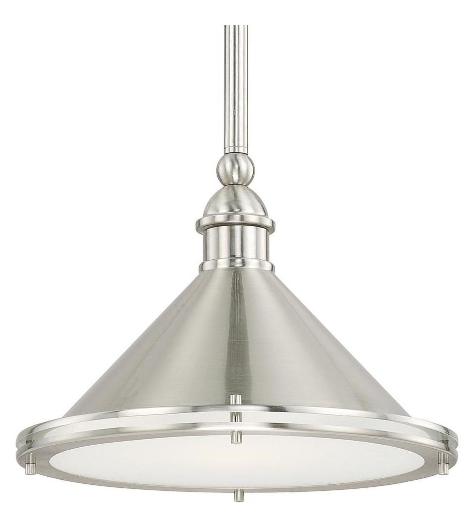 Famous Nickel Pendant Lights Pertaining To Capital Brushed Nickel Langley 1 Light Pendant Brushed (View 4 of 15)