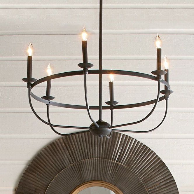 Famous Simply Black Basket Chandelier – 6 Light (View 12 of 15)