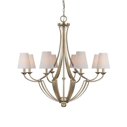 Fashionable Capital Lighting 4338Wg 512 Chandelier With White Glass In Gold Finish Double Shade Chandeliers (View 9 of 15)