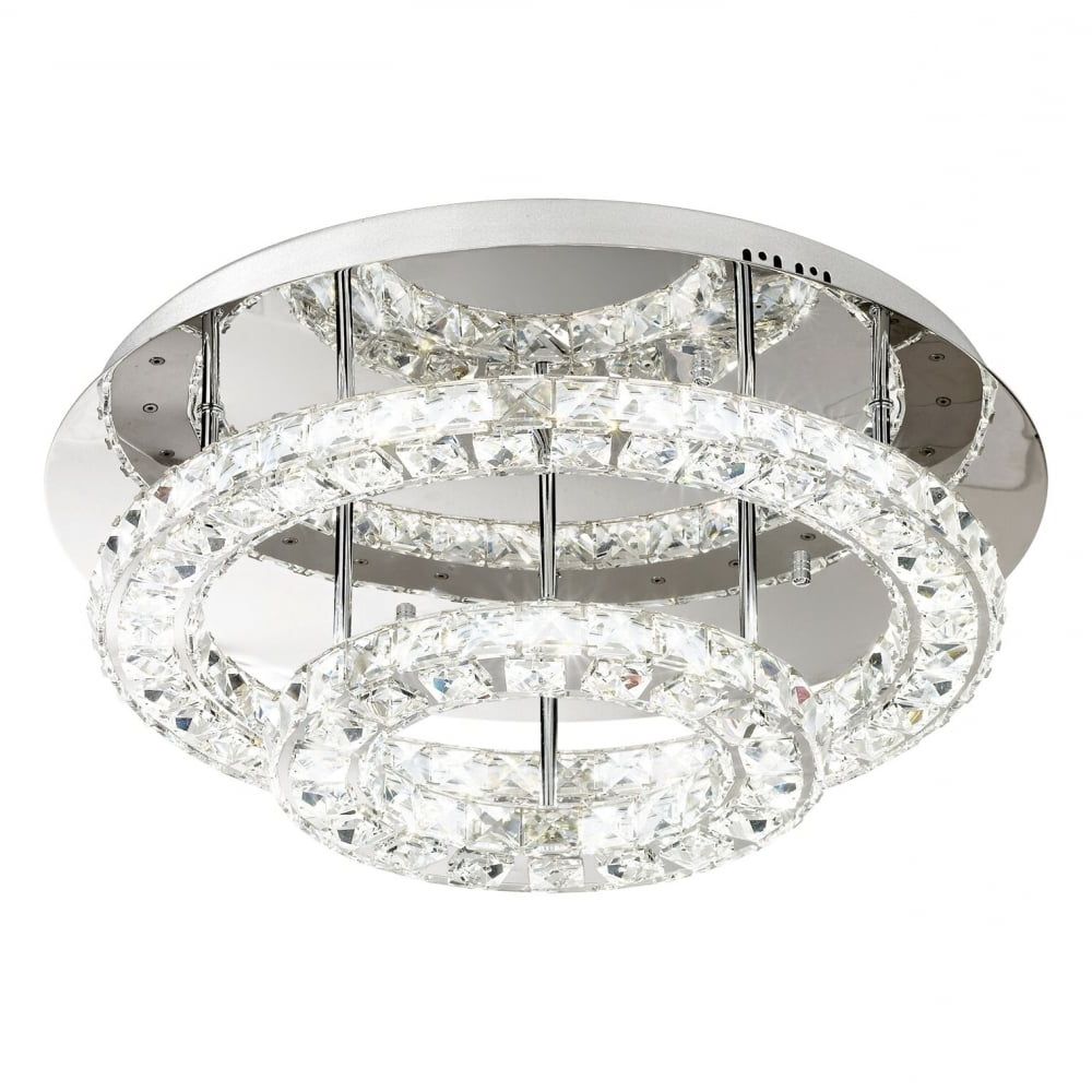 Favorite 39003 Eglo Toneria Led Crystal Ceiling Light Polished Chrome For Chrome And Crystal Pendant Lights (View 11 of 15)