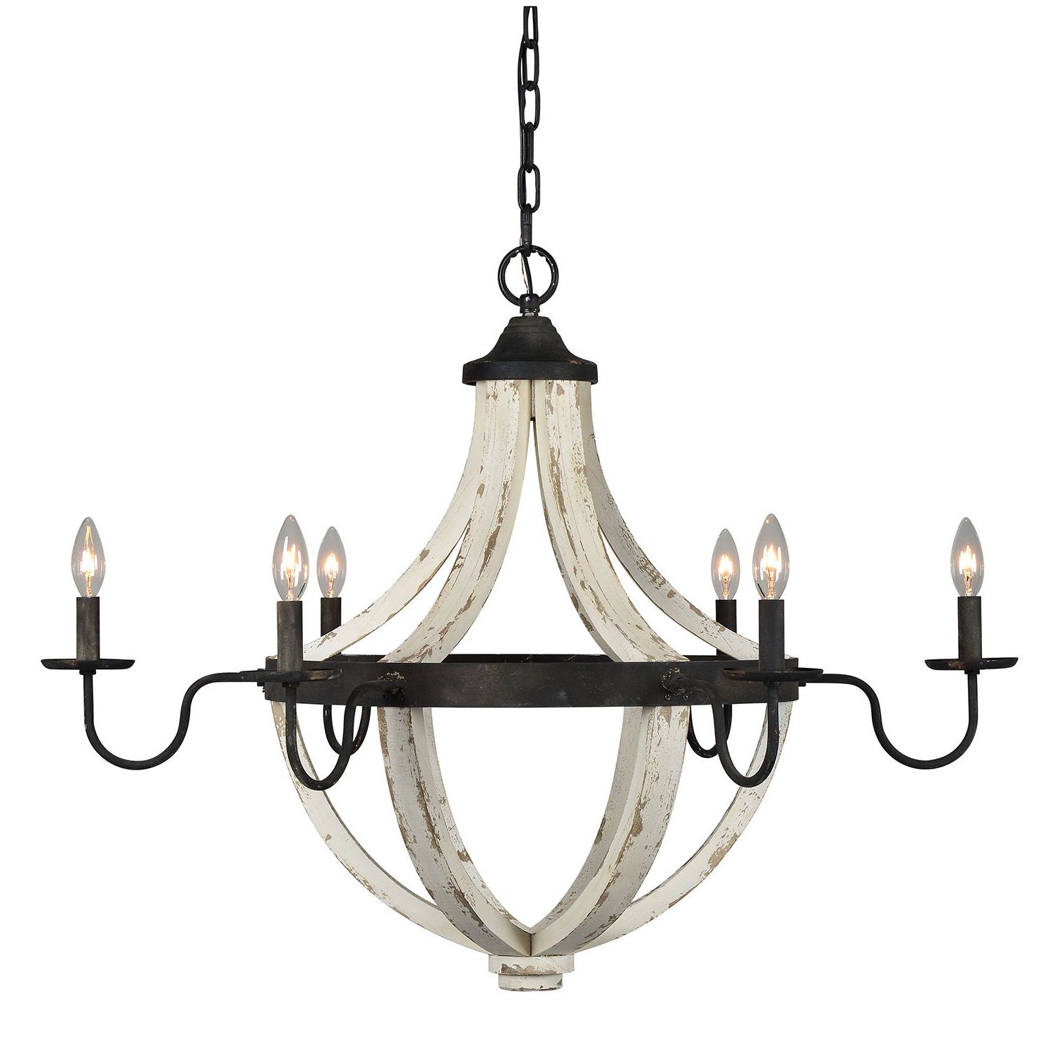 Favorite Forty West Rice Rustic Black And Cottage White Chandelier Regarding Rustic Black Chandeliers (View 12 of 15)