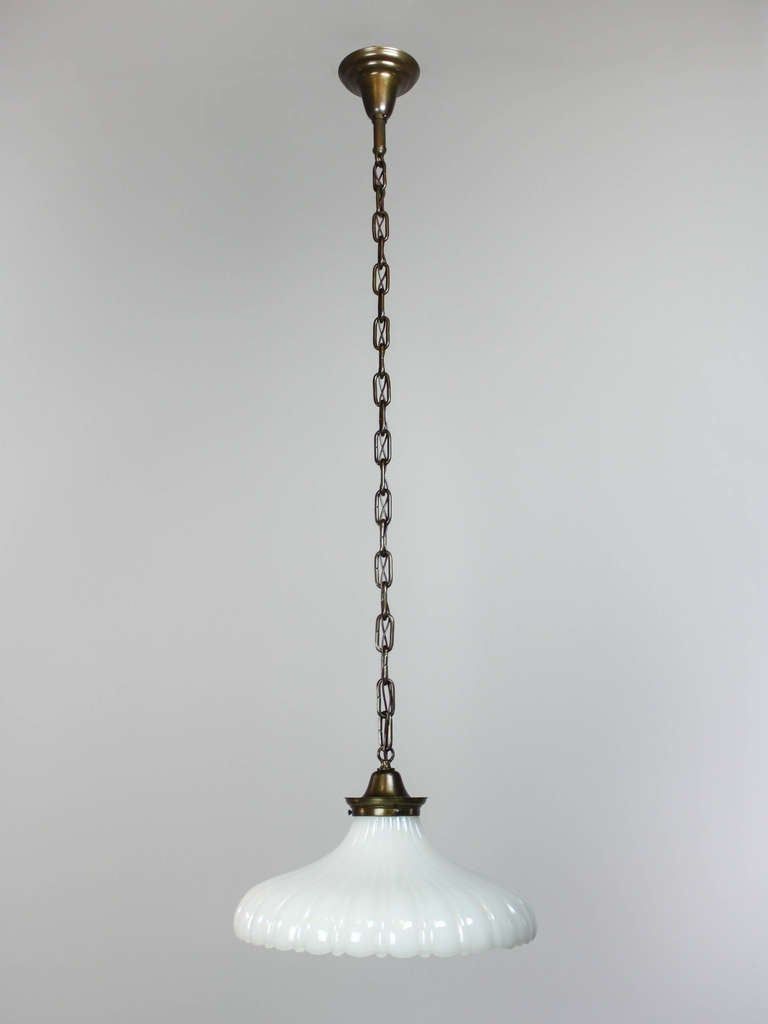 Favorite Milk Glass Pendant Light Fixture At 1Stdibs Inside Bronze With Clear Glass Pendant Lights (View 6 of 15)