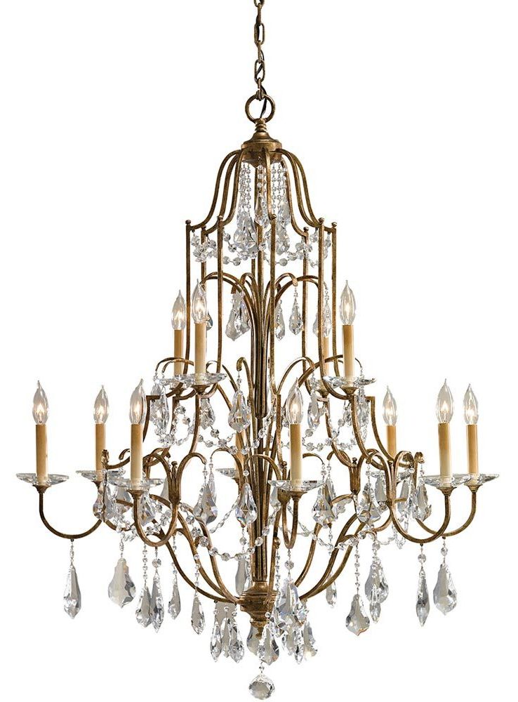 Feiss Valentina 12 Light 2 Tier Chandelier Oxidised Bronze Intended For Well Liked Bronze Round 2 Tier Chandeliers (View 4 of 15)