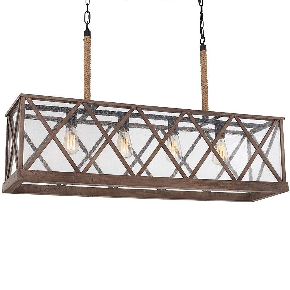 Finish: Dark Weathered Oak/Oil Rubbed Bronze Total Height For Most Popular Weathered Oak Kitchen Island Light Chandeliers (View 10 of 15)