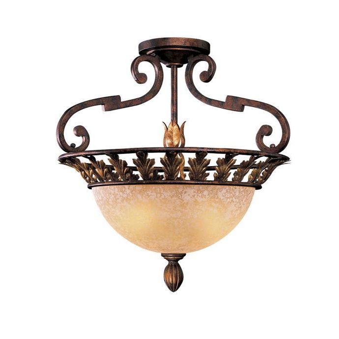Golden Bronze And Ice Glass Pendant Lights In Popular Metropolitan® Lighting Zaragoza™ Collection 3 Light Semi (View 4 of 15)