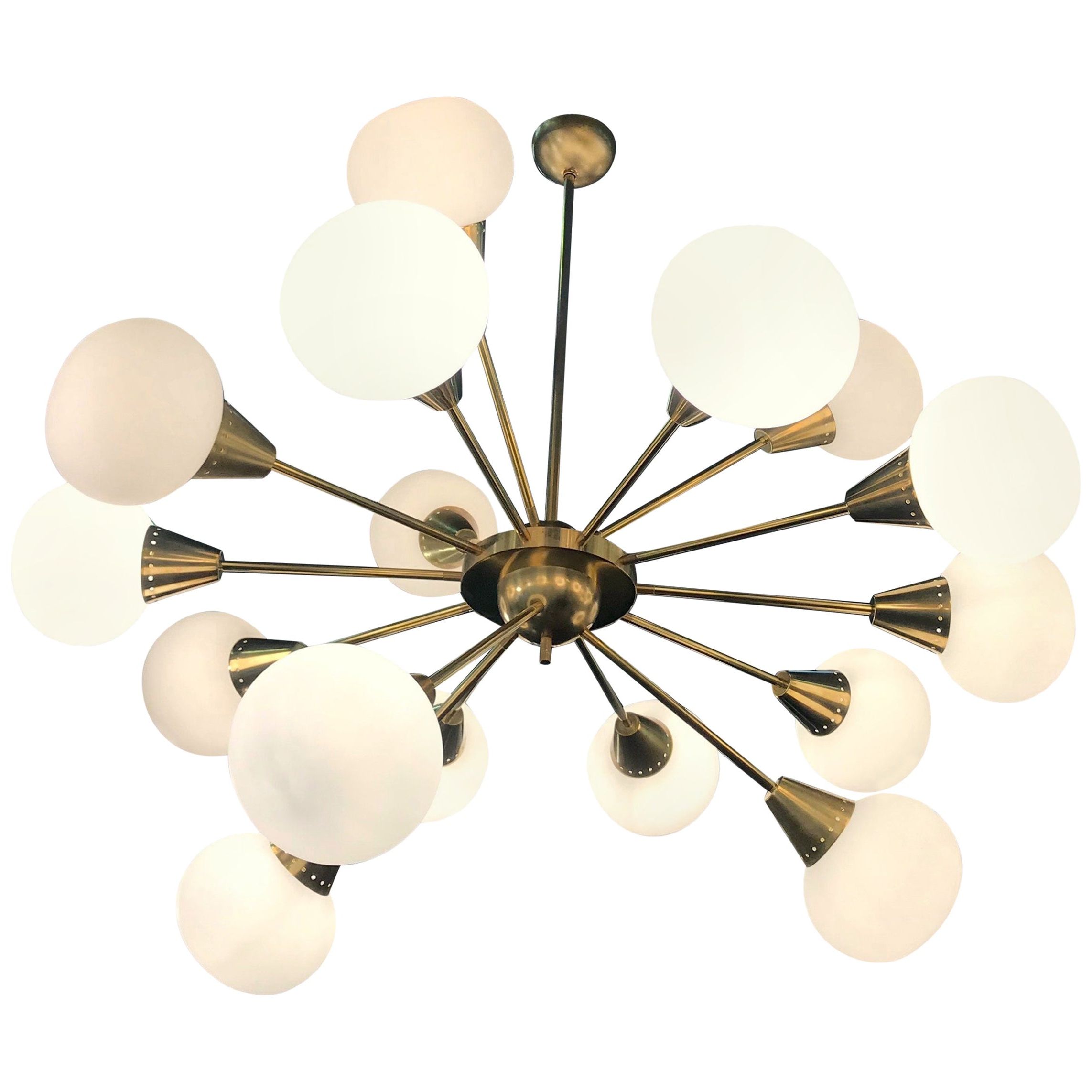 Inclused Glass Orb Brass Sputnik Chandelier For Sale At For Newest Gold And Wood Sputnik Orb Chandeliers (View 15 of 15)