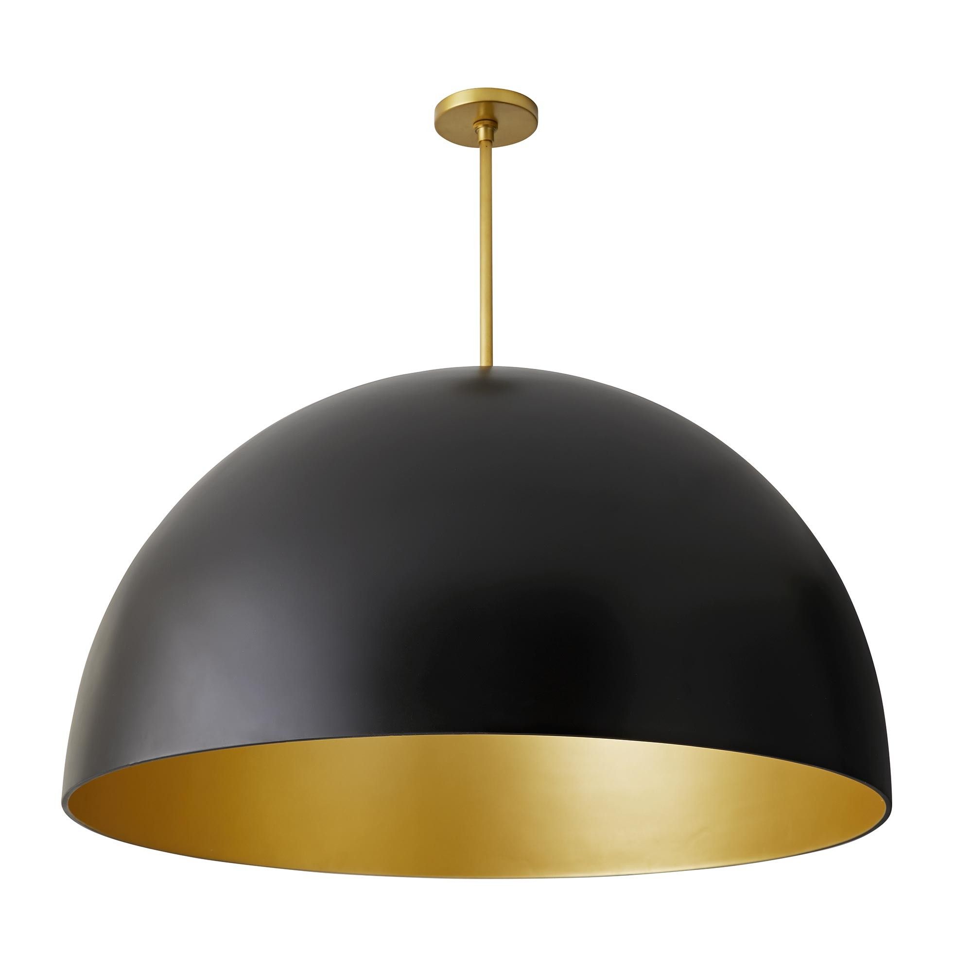 Latest Matte Black And Gold Pendant – Dome Pendant Light In Matte In Dark Bronze And Mosaic Gold Pendant Lights (View 6 of 15)