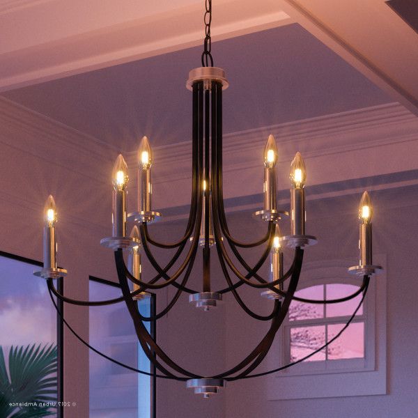 Luxury Mid Century Modern Black Chandelier, Uql2012 For Most Recently Released Black Finish Modern Chandeliers (View 12 of 15)