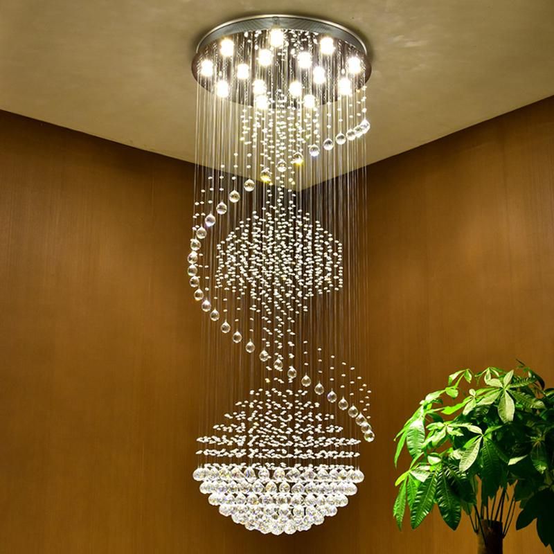 Modern Led Chandeliers Luxury Chrome Large K9 Clear Throughout Newest Chrome And Crystal Led Chandeliers (View 5 of 15)