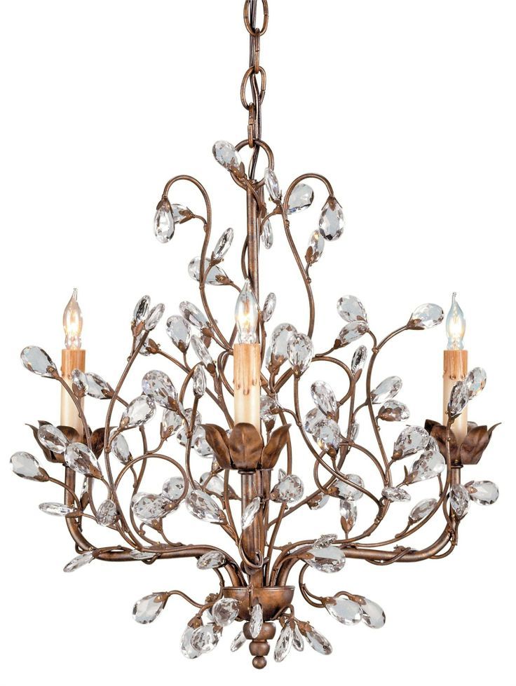 Most Current Walnut And Crystal Small Mini Chandeliers Within Crystal Bud Small Chandelier (View 7 of 15)