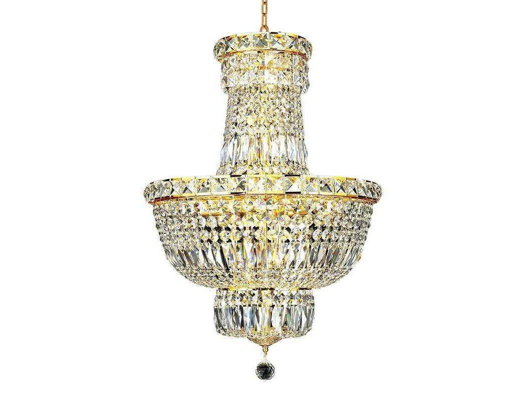 Most Popular Elegant Lighting Tranquil Royal Cut Gold & Crystal 12 With Royal Cut Crystal Chandeliers (View 2 of 15)