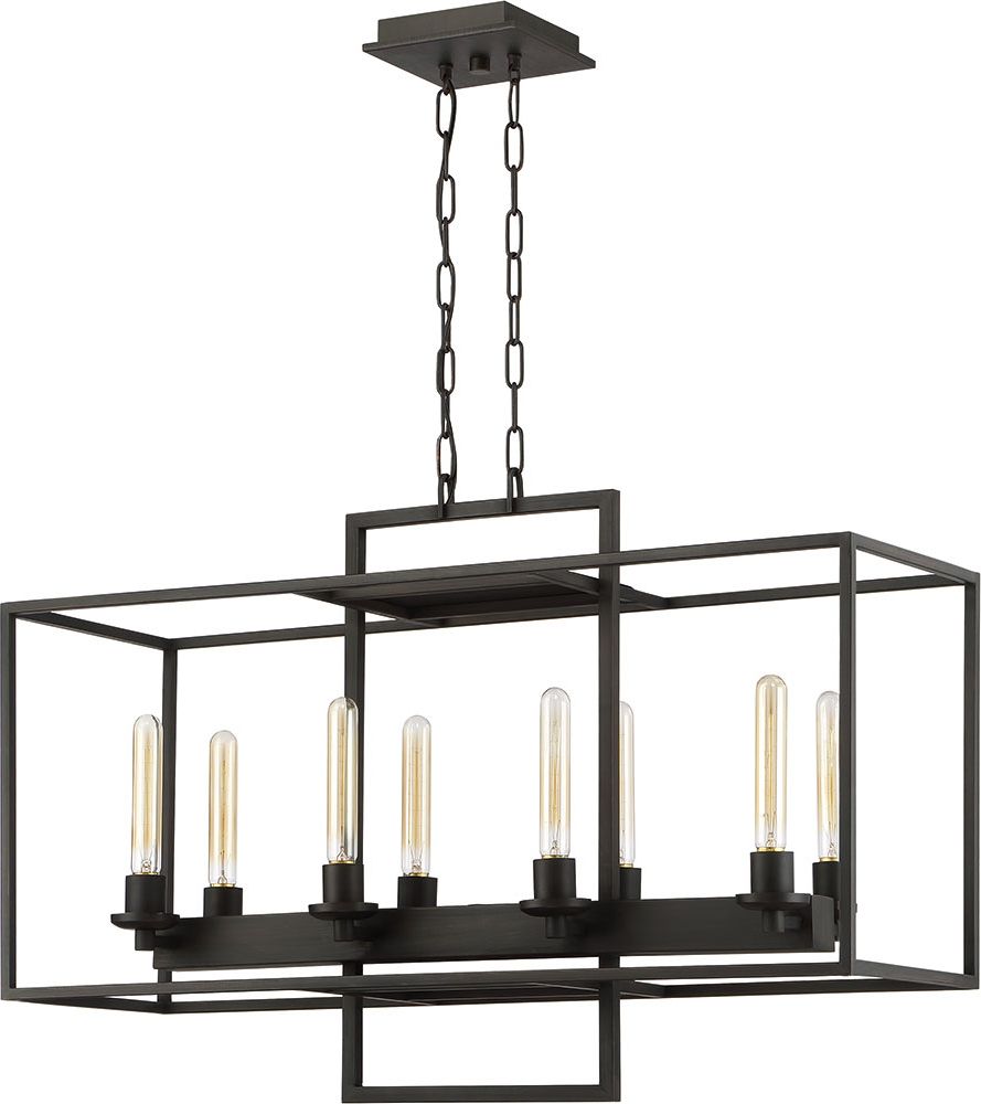 Most Recent Jeremiah 41528 Abz Cubic Modern Aged Bronze Brushed Throughout Bronze Kitchen Island Chandeliers (View 1 of 15)