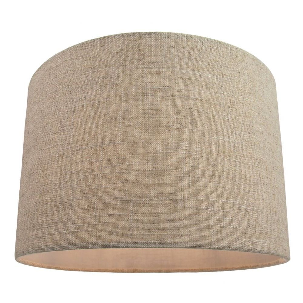 Most Up To Date Oatmeal Linen Shade Chandeliers With Contemporary And Stylish Natural Linen 12" Lamp Shade In (View 9 of 15)