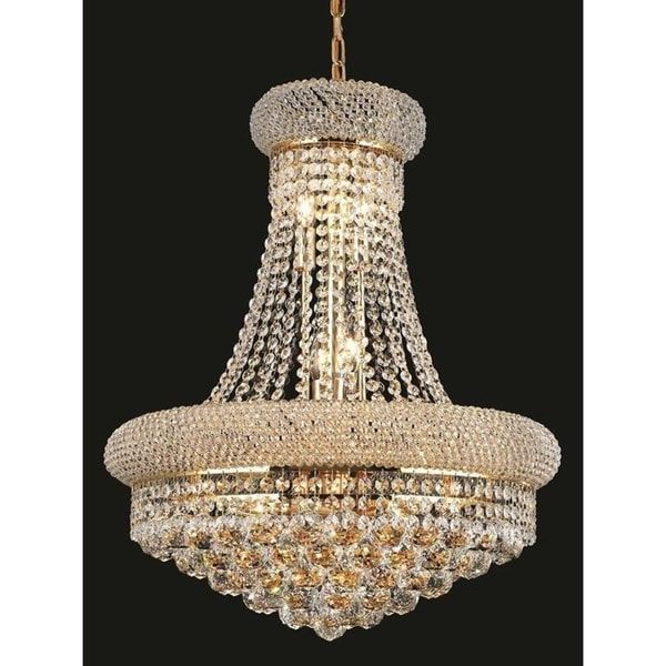 Most Up To Date Shop Elegant Lighting Gold Royal Cut Crystal Clear Hanging With Royal Cut Crystal Chandeliers (View 5 of 15)