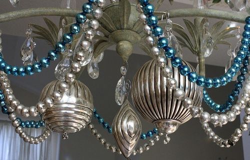 Ornament Aged Silver Chandeliers For Famous Silver Chandelier Mercury Glass Garland (View 15 of 15)