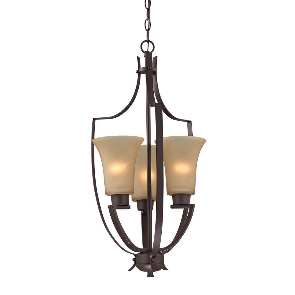 Pendant Regarding Most Current Textured Glass And Oil Rubbed Bronze Metal Pendant Lights (View 3 of 15)