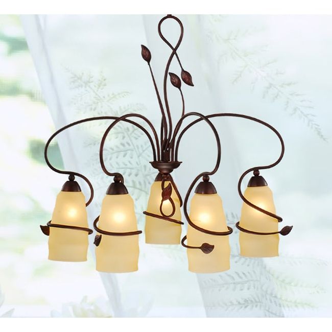 Preferred Iron 5 Light Mahogany Chandelier – Free Shipping Today Intended For Mahogany Wood Chandeliers (View 4 of 15)