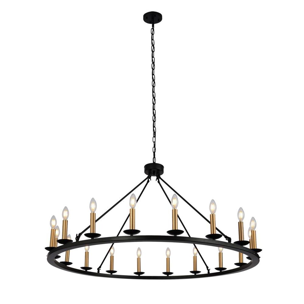 Recent Unbranded 18 Light Black Candle Style Wagon Wheel For Black Wagon Wheel Ring Chandeliers (View 7 of 15)