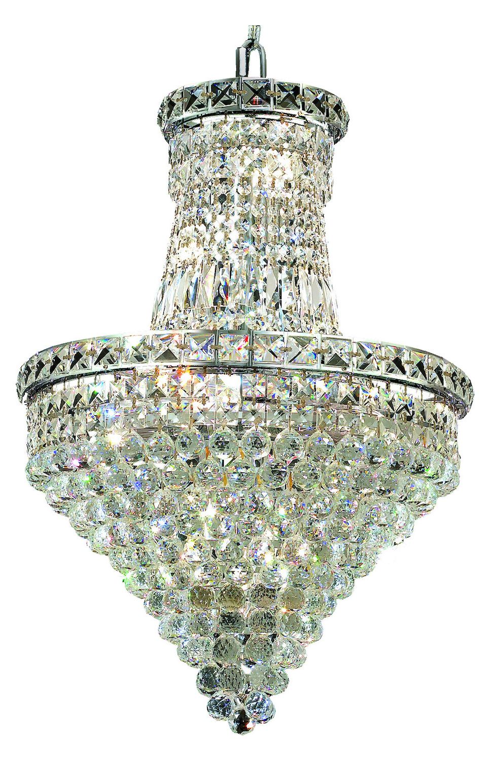 Royal Cut Crystal Chandeliers Intended For Well Liked Elegant Lighting Royal Cut Clear Crystal Tranquil 12 Light (View 1 of 15)