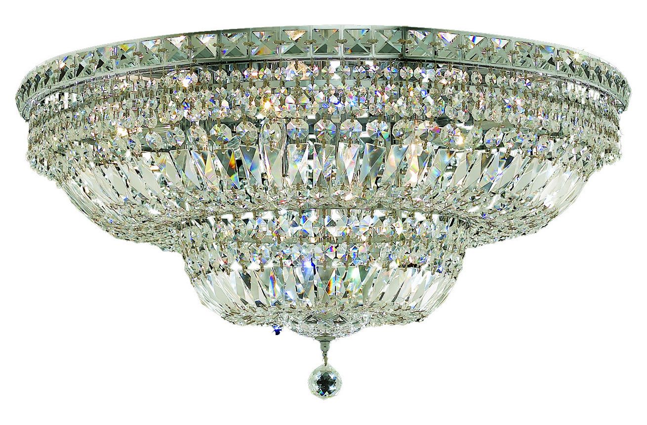 Royal Cut Crystal Chandeliers Regarding Most Recent Elegant Lighting Royal Cut Clear Crystal Tranquil 18 Light (View 8 of 15)