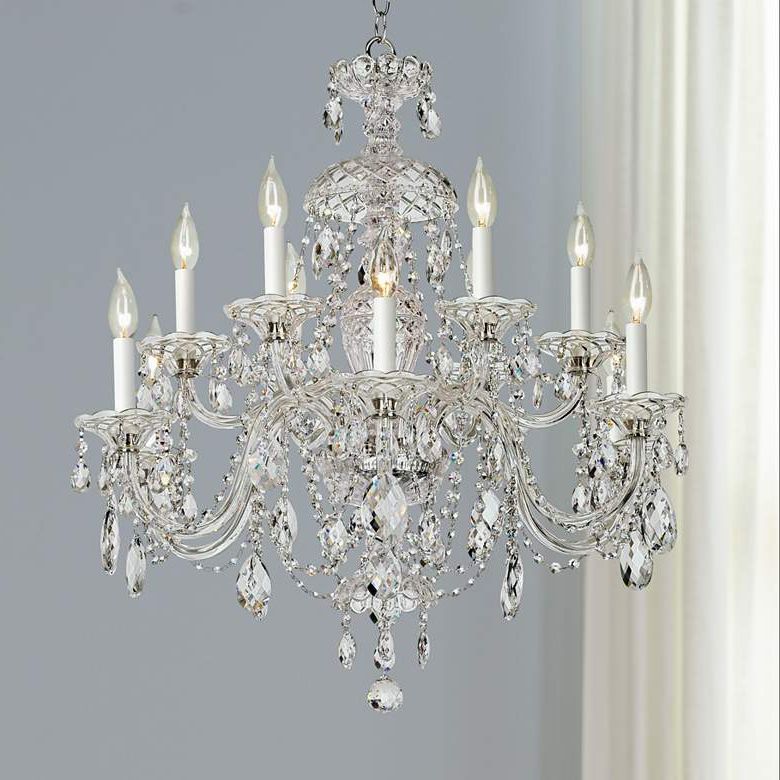 Schonbek Sterling 29"w Heritage Crystal 12 Light Throughout 2019 Heritage Crystal Chandeliers (View 8 of 15)