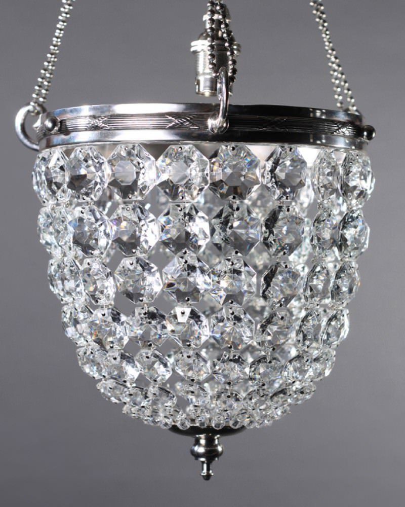Soft Silver Crystal Chandeliers With Regard To Latest Chandelier Lighting, Set Of 3 Antique Silver Plated (View 2 of 15)