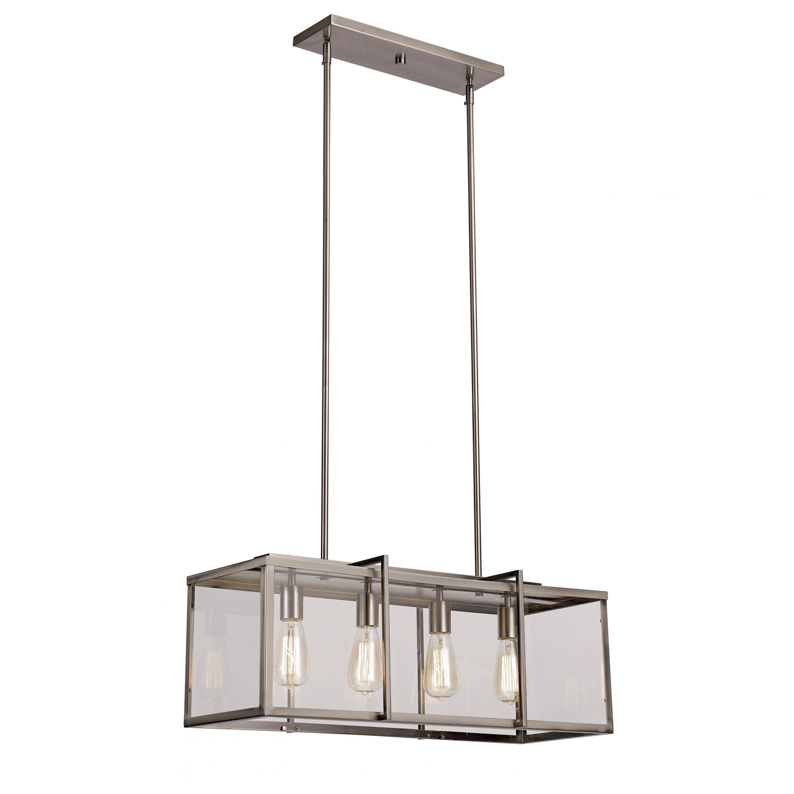 Transglobe Lighting Boxed 4 Light Kitchen Island Pendant For Preferred Gray And Nickel Kitchen Island Light Pendants Lights (View 7 of 15)