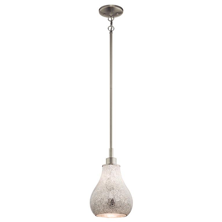 Trendy Polished Nickel And Crystal Modern Pendant Lights With Kichler 65407 Crystal Ball Modern Brushed Nickel Finish  (View 13 of 15)