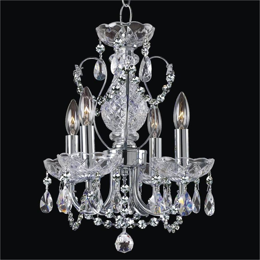Walnut And Crystal Small Mini Chandeliers Intended For Widely Used Small Crystal Chandelier (View 8 of 15)