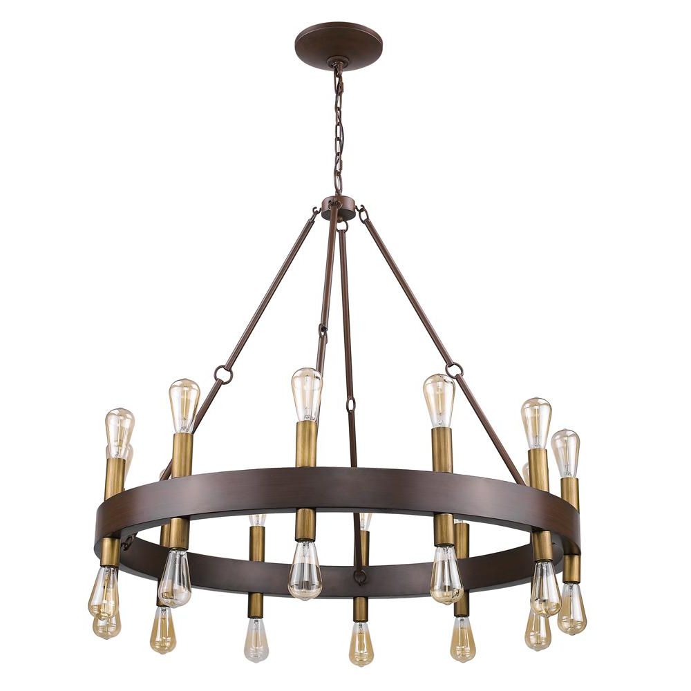 Well Known Acclaim Lighting 24 Light Wood Finish Wagon Wheel Pertaining To Wood Ring Modern Wagon Wheel Chandeliers (View 9 of 15)